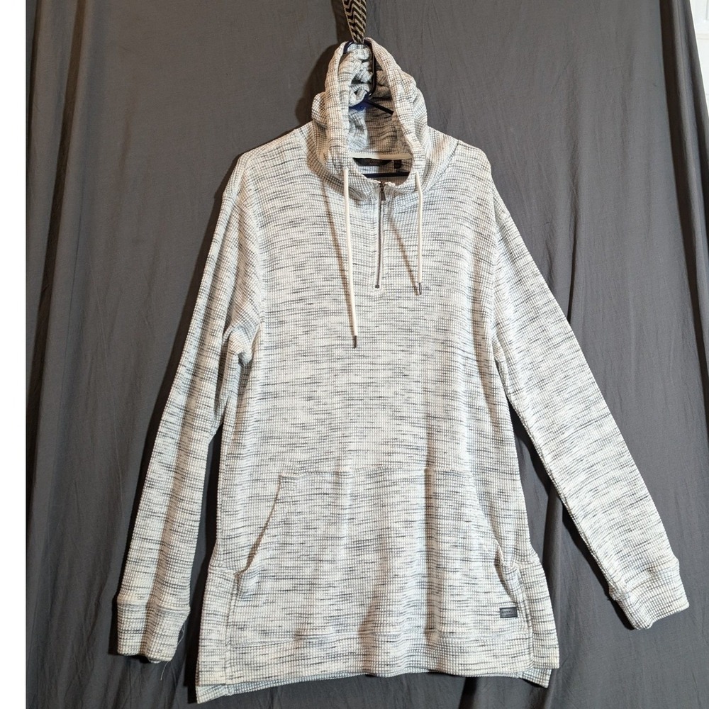 Outpost Makers Gray Hoodie XL‎ Marled Waffle Knit Half Zip Sweatshirt